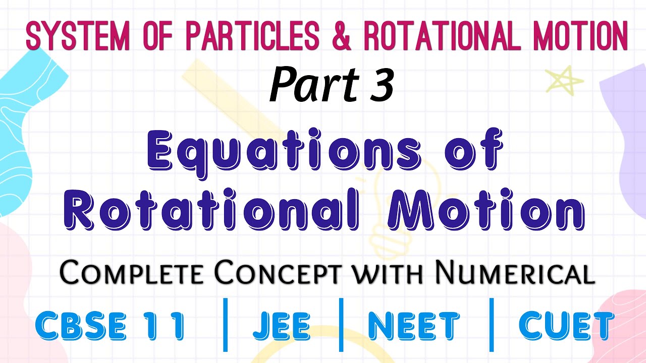 Part 3 Equations of Rotational Motion Concept with Numerical