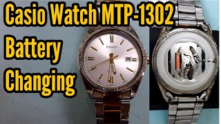 Casio MTP-1302 Battery Replacement Tutorial |  How To repair casio watch | Watch Repair Channel