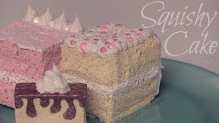 Squishy Cake Slice - How To - Homemade Squishies! | SoCraftastic