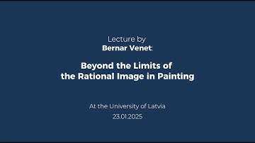 Lecture by Bernar Venet: Beyond the Limits of the Rational Image in Painting