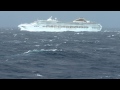 P&O's Oceana in heavy seas in Bay of Biscay. 25.04.2012