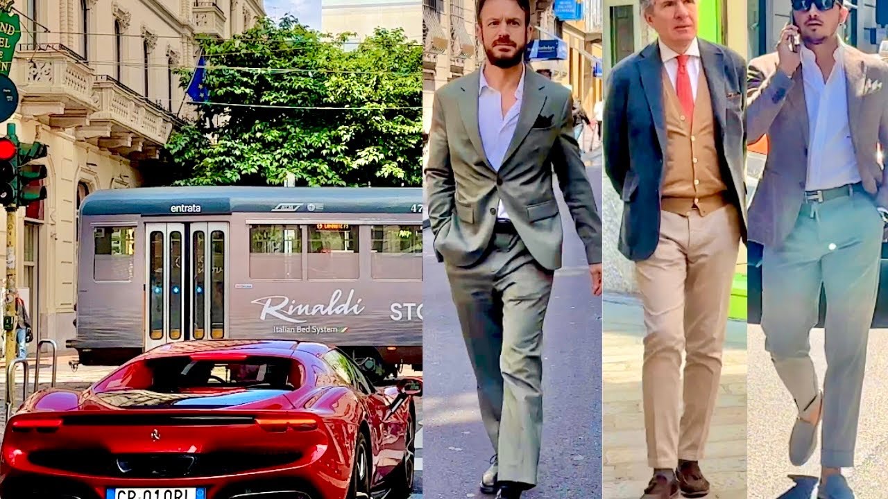 2025 Luxury Italian Menswear 🇮🇹Luxury Cars & Men’s Fashion Milan 