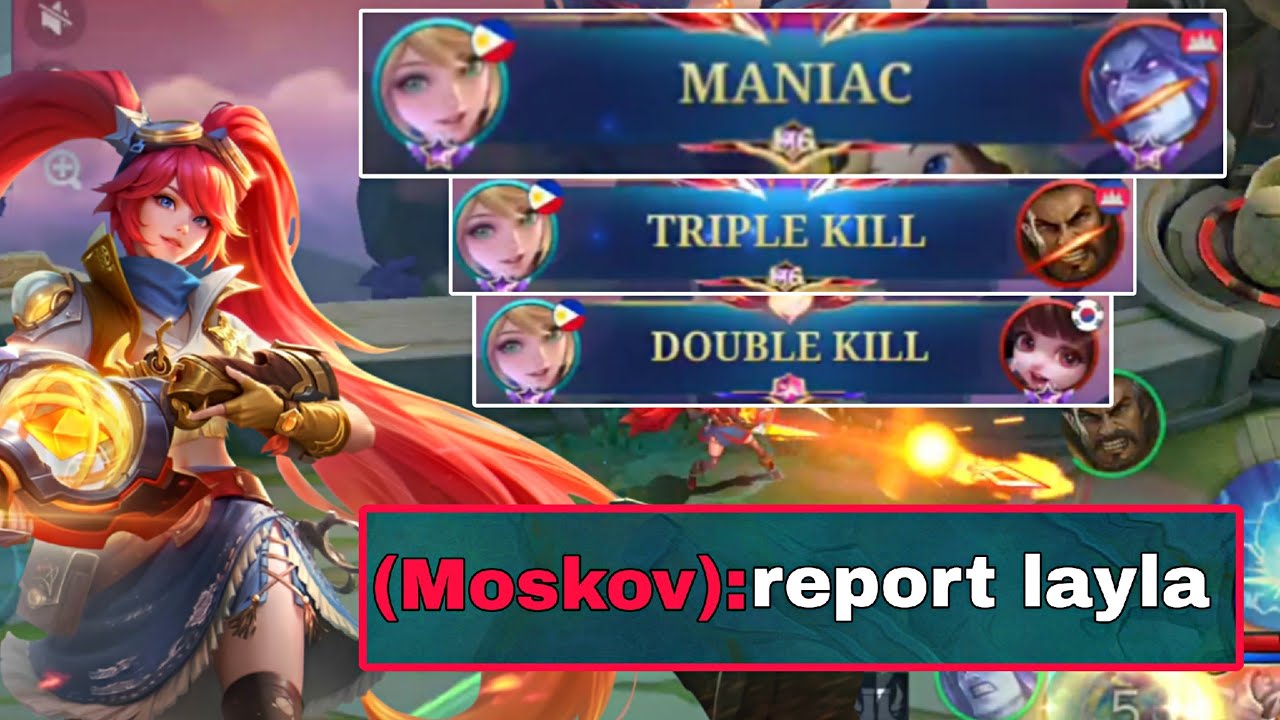 FREE KILLS MANIAC✓NEW SET EMBLEM AND BUILD DAMAGE GLOBAL | LAYLA GAMEPLAY