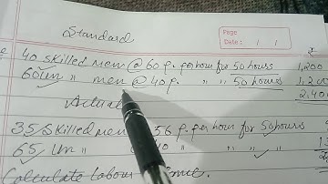 Labour cost variance (idle time variance)