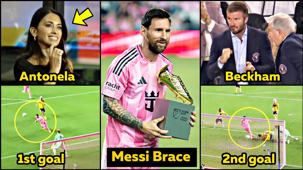 Antonela & Beckham reacts to MESSI 2 Goals & Golden Boot vs Nashville