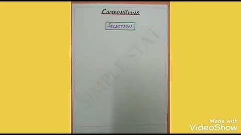JEE Main - Unit 14 : Statistics and Probability : Definition 12 -Combination