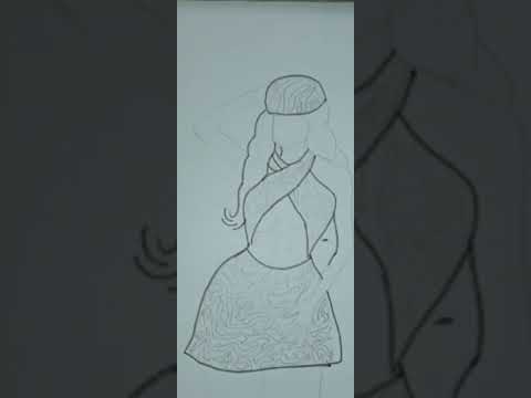 How to draw girl dress #// drawing for beginners #fashion illustration #shorts #short