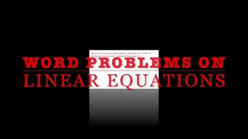 Two consecutive odd numbers | Linear Equations | Word problem | #maths #algebra #linearequations