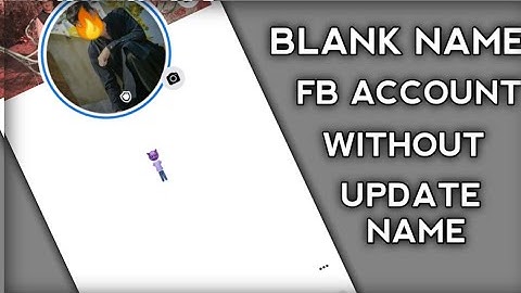 How to create blank name FB id | without name FB I