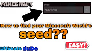 How to find your Minecraft World's seed? (In mobile/tab) screenshot 4
