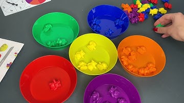 Набор для сортировки "Умные мишки" EDX Education. Counting Bears with Matching Bowls