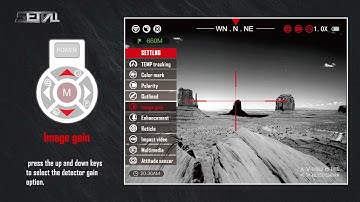 SETTALL monocular infrared night vision scope detector gain function operation guide.