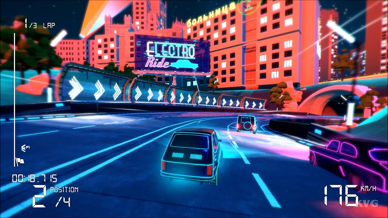 Electro Ride: The Neon Racing - Moscow Gameplay (PC HD) [1080p60FPS]