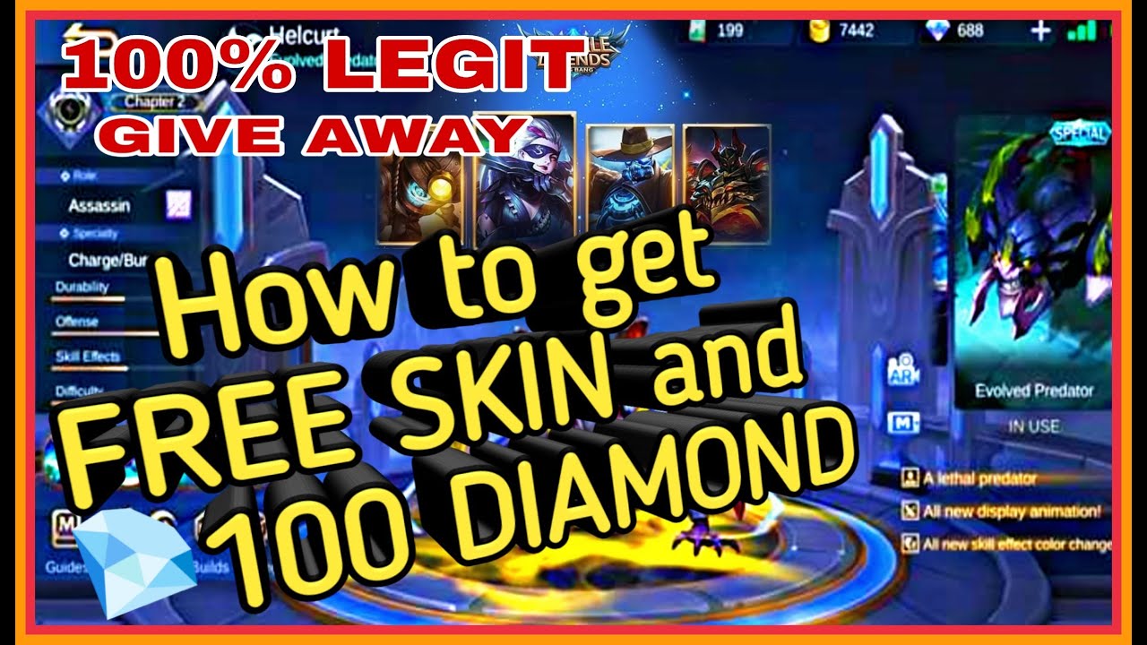 Get FREE SKIN and FREE 100 DIAMONDS || Just Follow the MECHANICS and