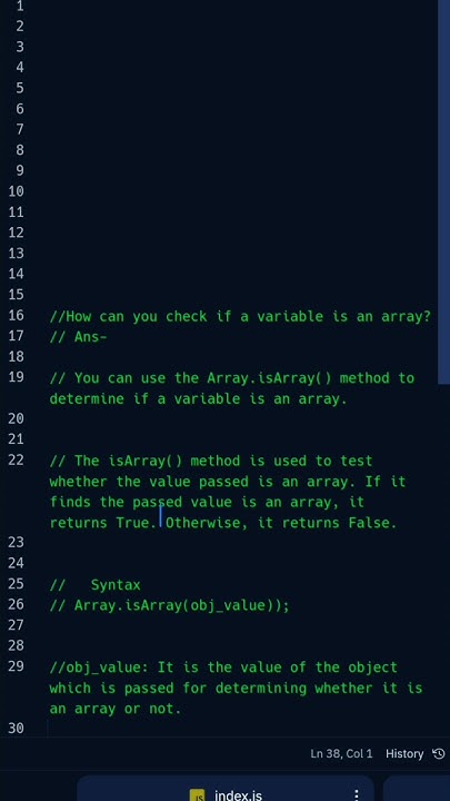 Array.isArray Method in JavaScript. #shorts #javascript - YouTube