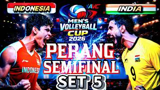 INDONESIA VS INDIA PERANG SEMIFINAL! Set 5 AVC Cup 2026