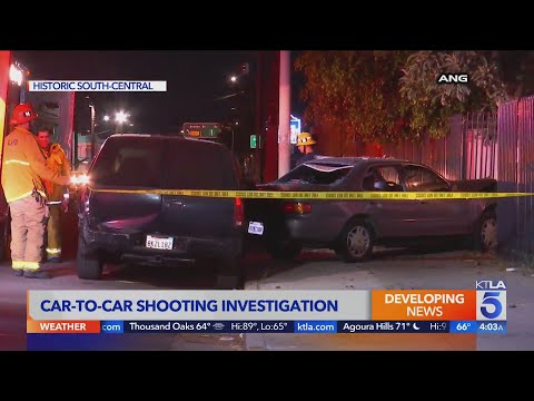 Car-to-car shooting leaves man wounded in South Los Angeles
