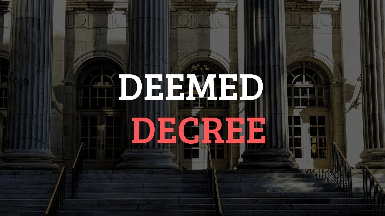 Decree CPC Deemed under under CPC Deemed Decree
