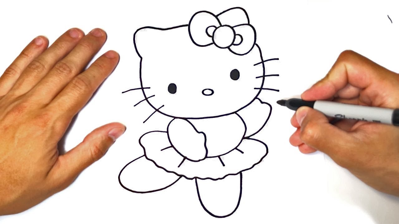 How to draw Hello Kitty step-by-step with simple and easy drawing tutorial