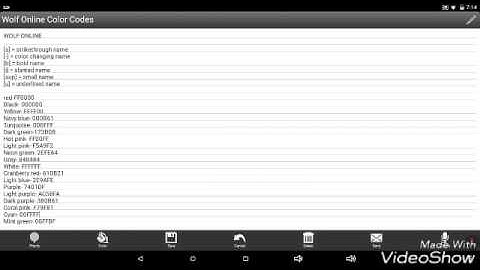 Color Codes! || Wolf Online