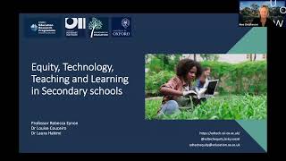 Equity, Technology, Teaching andLearning in Secondary Schools - Louise Couceiro