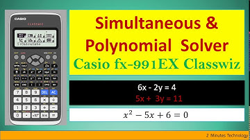 Simultaneous & Polynomial on Casio Classwiz - App #10 [SAT, A-Level, Engineering, B Sc 2020]