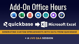 Custom Excel Spreadsheets in Quickbase | XL Docs Basics | Office Hours (1/18/23)