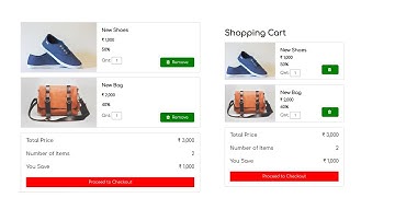 How to make Shopping Cart using HTML and CSS | Design Shopping Basket in HTML and CSS for beginners