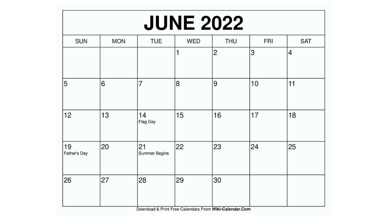 free printable june 2022 calendars wiki calendar