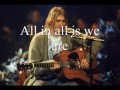 All Apologies (Live) Nirvana Lyrics