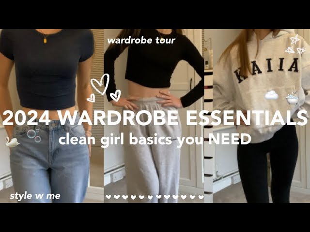 clean girl WARDROBE ESSENTIALS  how to build a capsule wardrobe