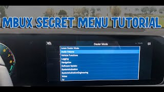 How to enter the MBUX Secret Menu - Mercedes Benz MBUX Engineer Mode Secret Menu screenshot 5