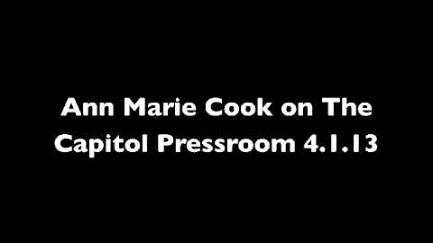 Ann Marie Cook on The Capitol Pressroom
