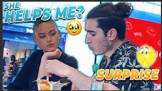 social experience this is just amazing she helps me she gets a surprise 🥹