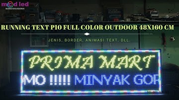 RUNNING TEXT P10 OUTDOOR FULL COLOR 48X160 CM REVIEW