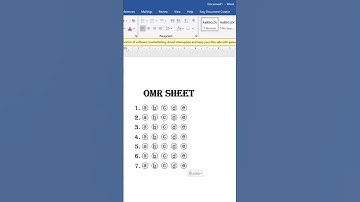 OMR Sheet create in Ms word #computer #trending #ytshots #viralshorts