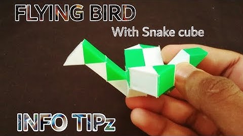 How To Create a Flying Bird With Snake Cube| English |Malayalam|INFO TIPz