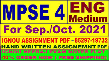 mpse 4 solved assignment 2020-21 / mpse 4 solved assignment / ignou mpse 4 assignment in