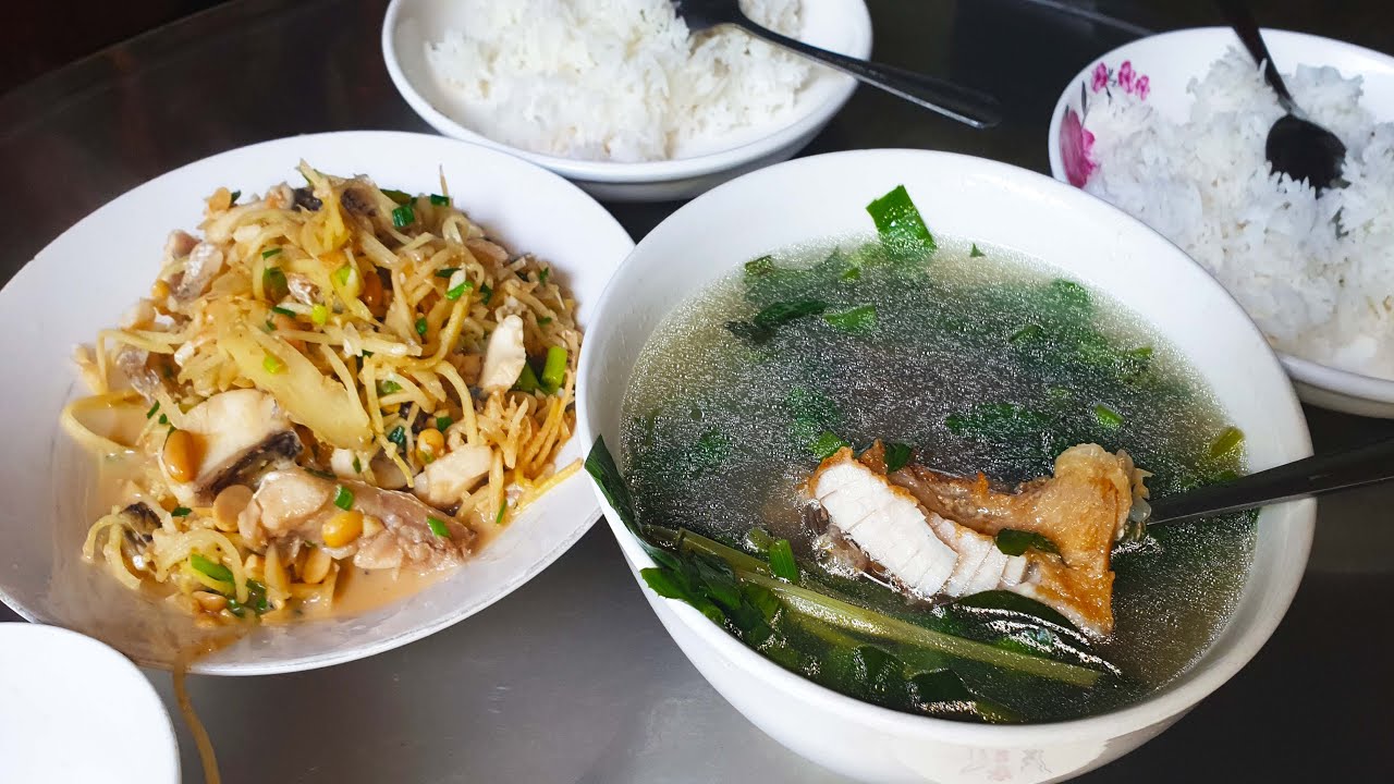Delicious Dinner, Fried Fish With Ginger & Fish Soup YouTube