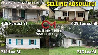 Murfreesboro 4-Property ABSOLUTE Auction | Drone Flyover | Bid Online by Sept 29th