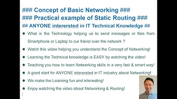 Basic Networking & Static Routing | ANYONE interersted in IT Technical Knowledge
