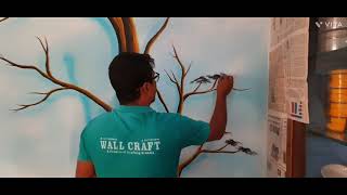 Macaw painting on wall