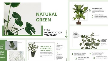 Free Natural Green PowerPoint Template with Animation