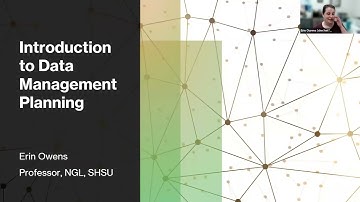 Introduction to Data Management Planning