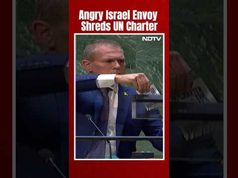 Palestine Latest News | Angry Israel Envoy Shreds UN Charter After Palestine Membership Vote