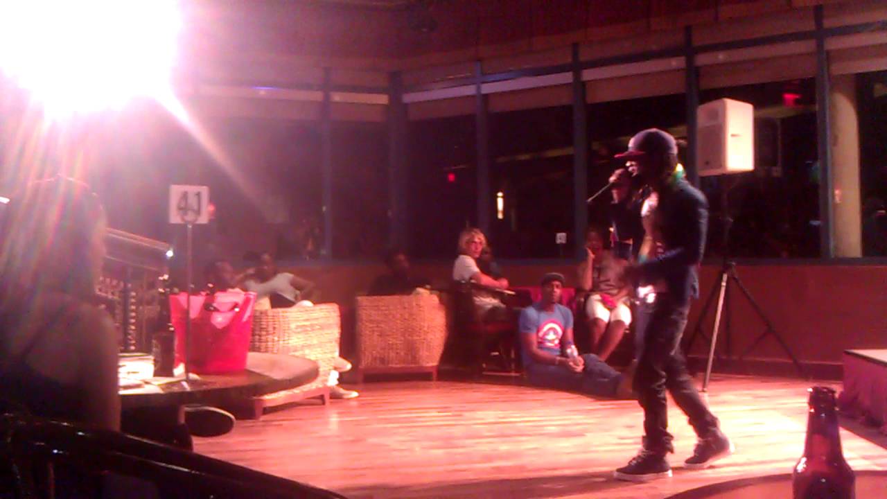 Open mic at the Hilton's in Barbados