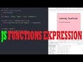 JAVASCRIPT TUTORIALS - FUNCTION EXPRESSION #22