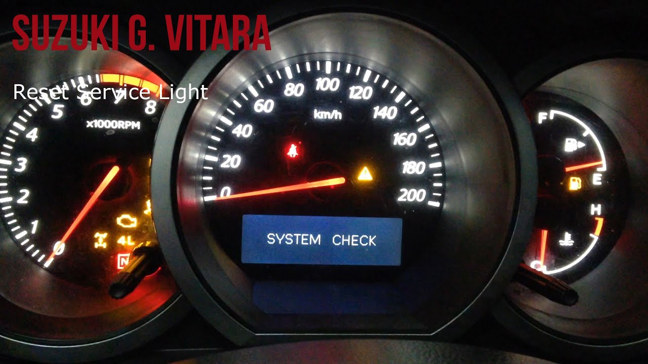 sagging perler Opmuntring Suzuki Grand Vitara Reset Service Light - YouTube