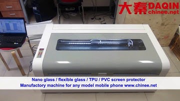 Tempered glass on demand screen protector cutting machine