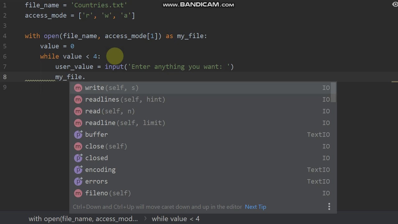 Python Basics - Part 42 (Storing user inputs in Files using the While ...
